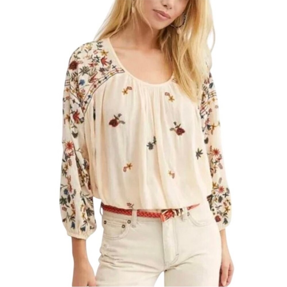 Free People Wild Flower Blouse Size SP - Picture 2 of 12